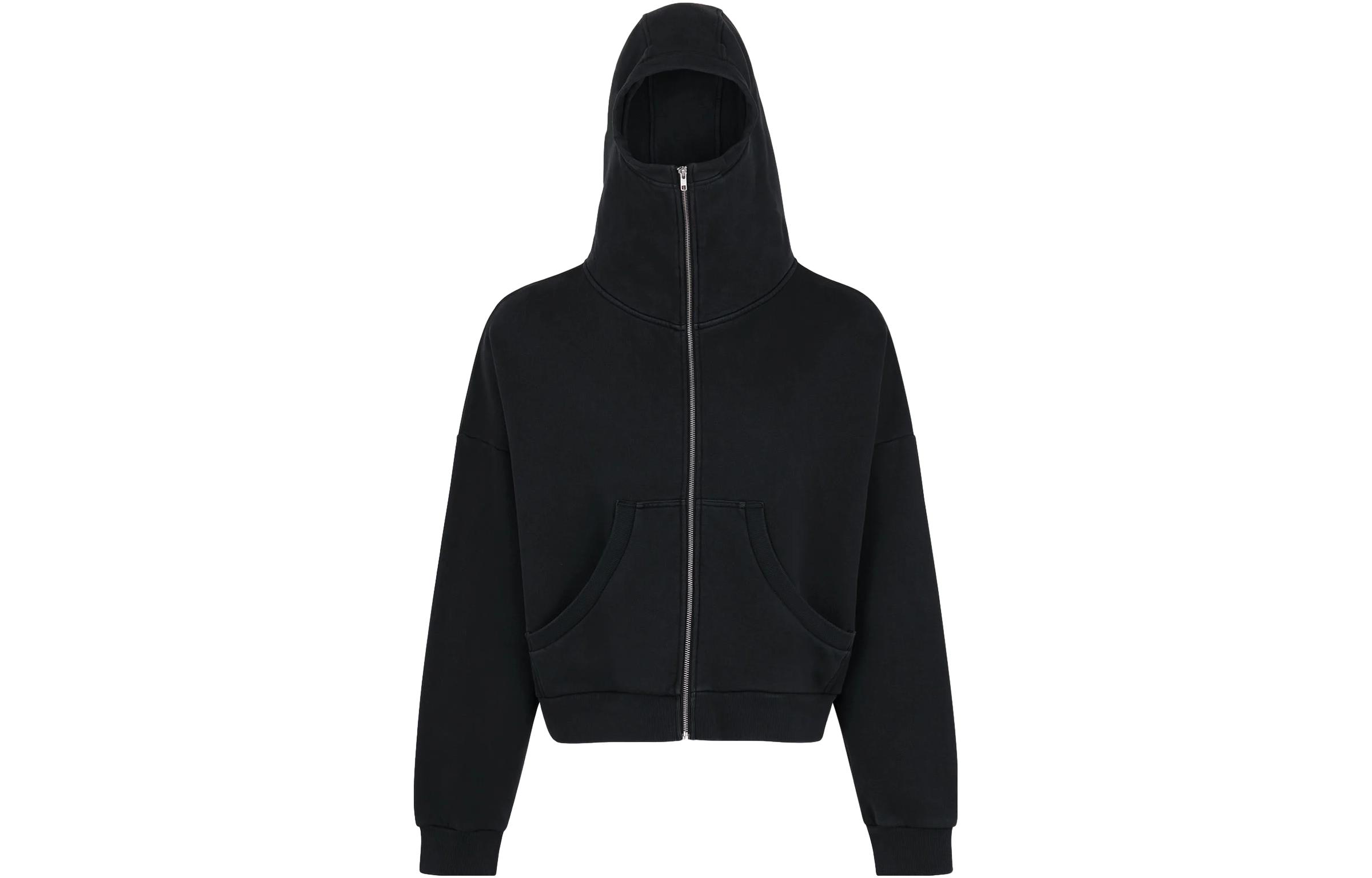 Entire Studios FW23 Uniform Zip-Up Hoodie Unisex Black Long Sleeve ES2106SO