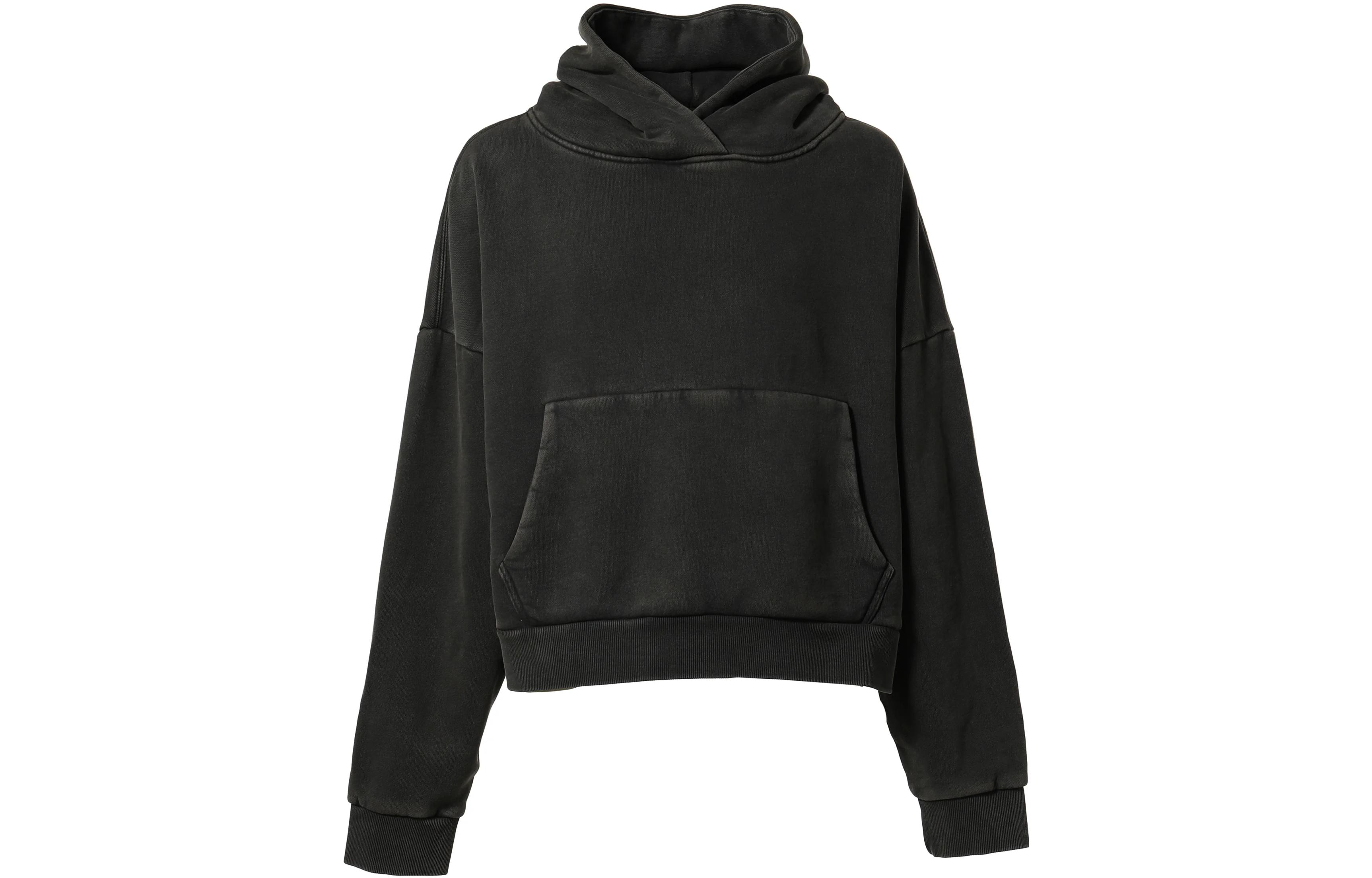 Entire Studios FW23 Washed Black Plain Hoodie Comfortable Pullover ES2125WB