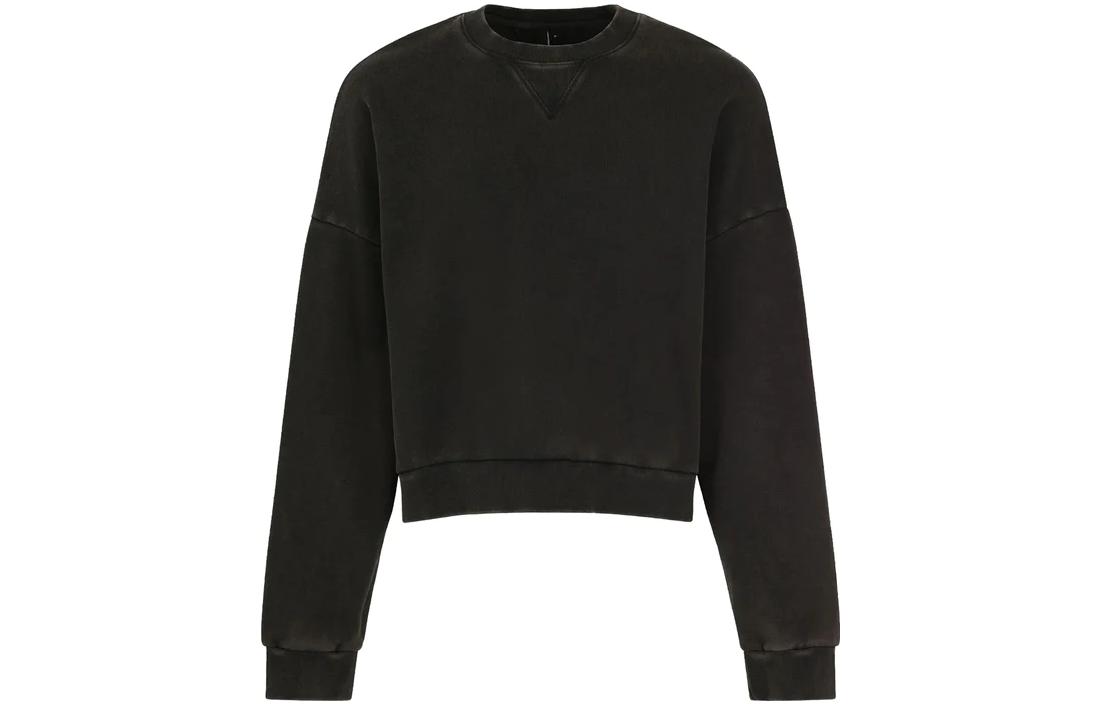 Entire Studios FW23 Washed Crewneck Sweatshirt Men’s Black Long Sleeve ES2126WB