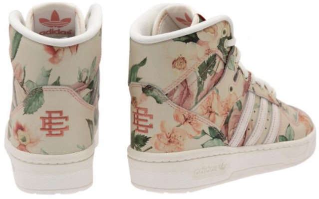Eric Emanuel x adidas originals Rivalry High OG 聯名 花卉 高筒 滑板鞋 男女皆宜 白色 Shop Eric Emanuel x adidas originals Rivalry High OG 聯名 花卉 高筒 滑板鞋 男女皆宜 白色