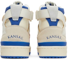 Eric Emanuel x Midnight Madness x adidas Forum 84 High 'Kansas Jayhawks' Sepatu GW7789 Details for Eric Emanuel x Midnight Madness x adidas Forum 84 High 'Kansas Jayhawks' Sepatu GW7789