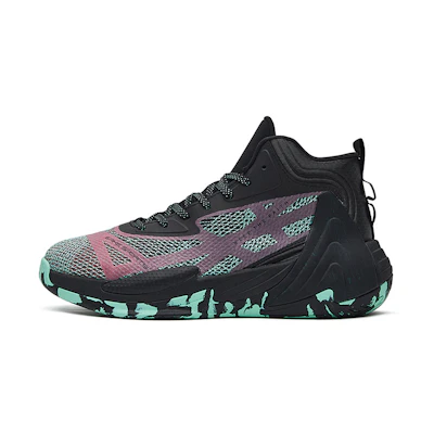 ERKE Basketball Mid 'Black Purple Green'