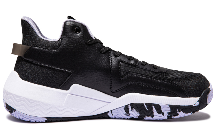 Order 爾克鸿星尔克 耐磨透气籃球鞋 黑紫