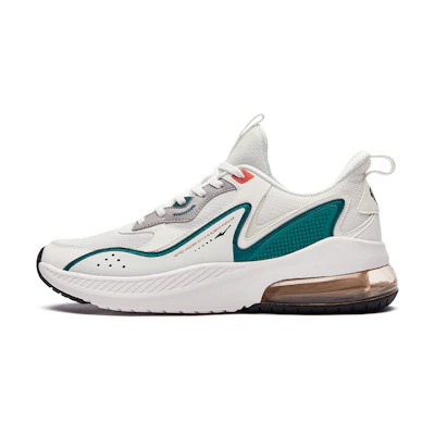 ERKE Casual Air Cushioned Running Shoe 'Spliced White Green'