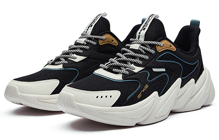 ERKE Casual Low-Top Sneakers 'Black Blue' 圖 2