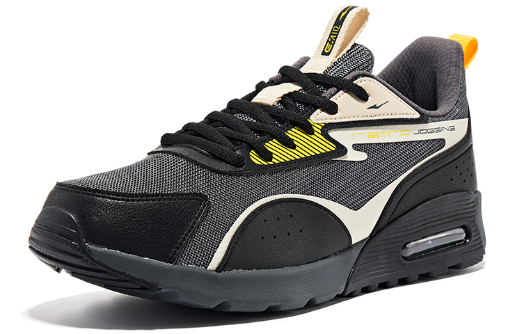 ERKE Erxleben Casual Low Top Running Shoes 'Carbon Grey Sunlight Yellow' 圖 3