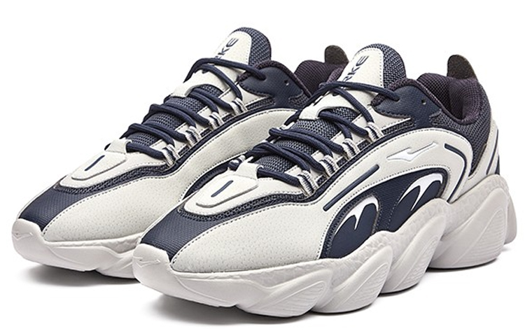 Order 鴻星爾克 舒適極簡時尚 低筒 跑步鞋 男款 藏青色