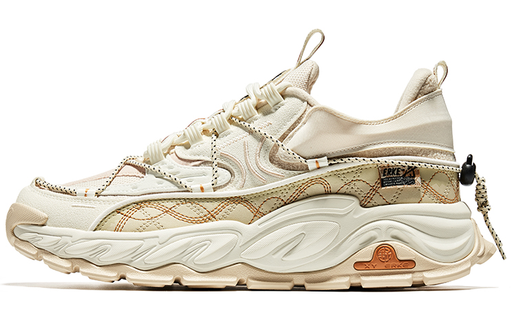 ERKE Erxleben Lightweight Low-Top Running Shoe 'White Linen' 11122420499-001