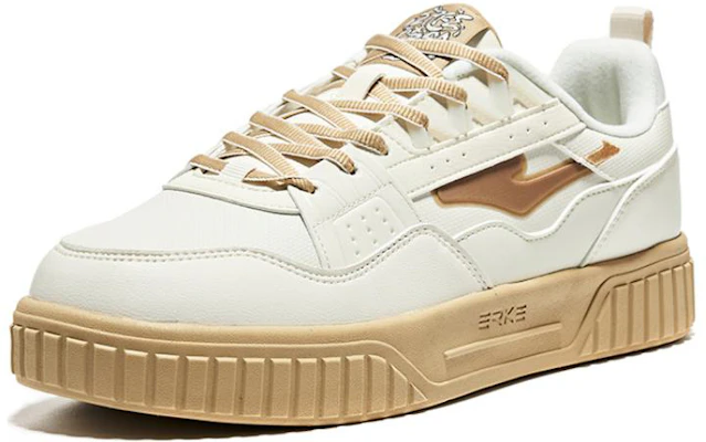 鴻星爾克 復古休閒撞色 防滑耐磨 低幫 板鞋 卡其 Order 鴻星爾克 復古休閒撞色 防滑耐磨 低幫 板鞋 卡其