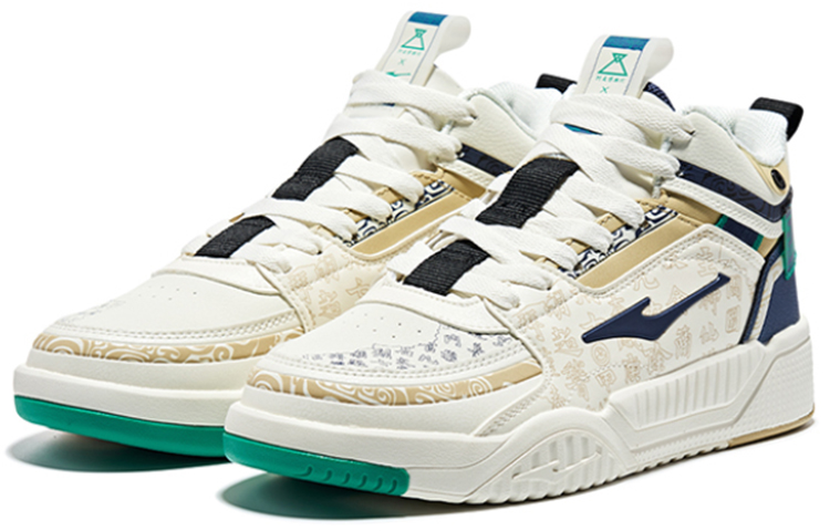 ERKE Henan Museum High-Top Sneaker 'White Blue' 圖 2