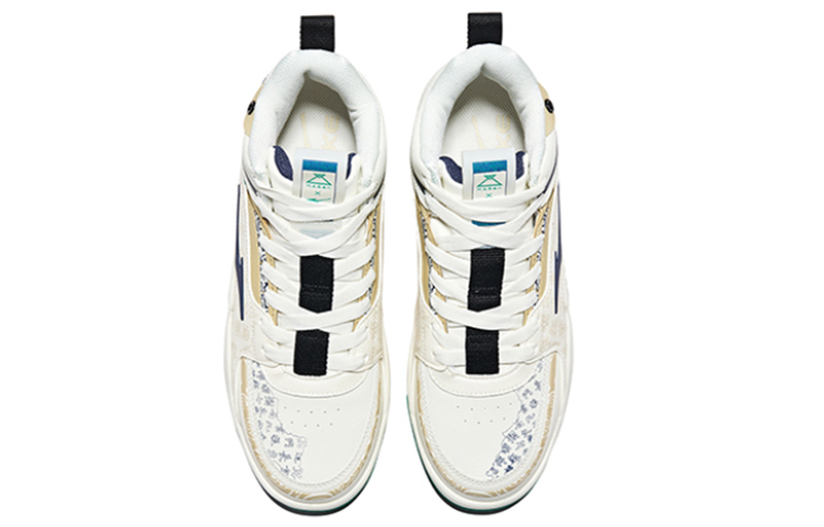 ERKE Henan Museum High-Top Sneaker 'White Blue' 圖 3