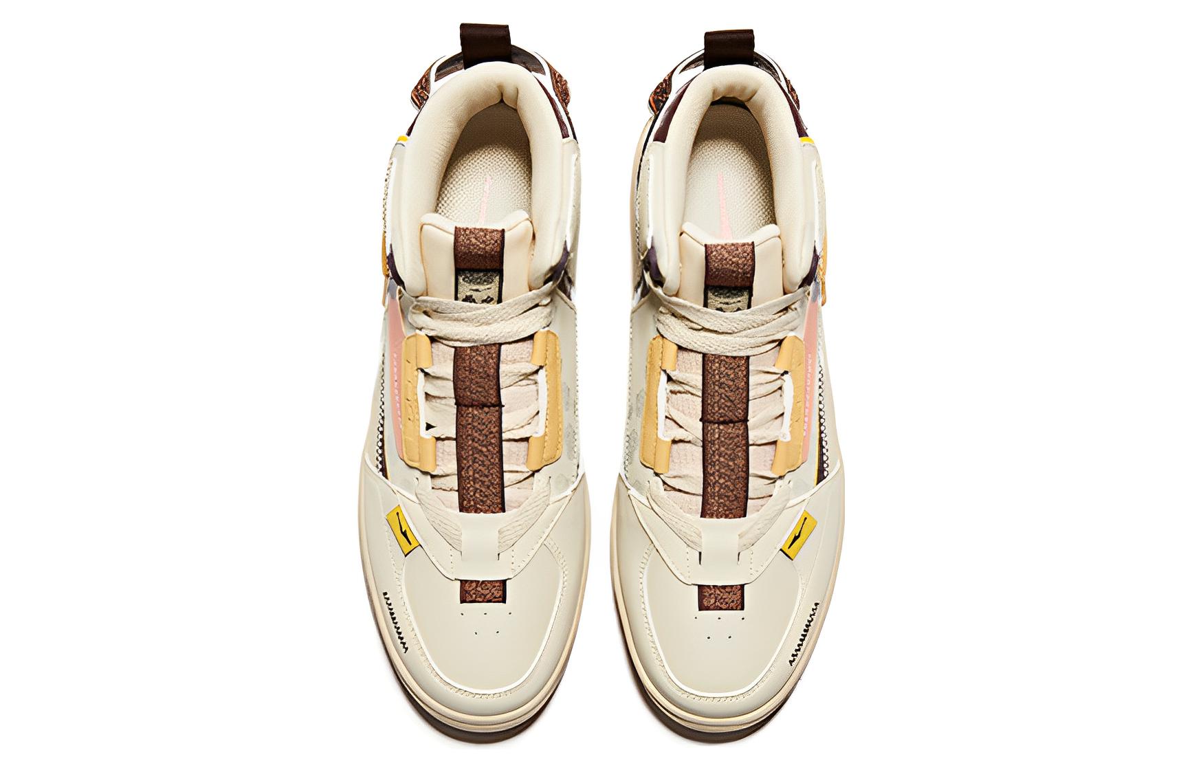 ERKE Henan Museum High Top Sneakers 'Warm Linen' 圖 3