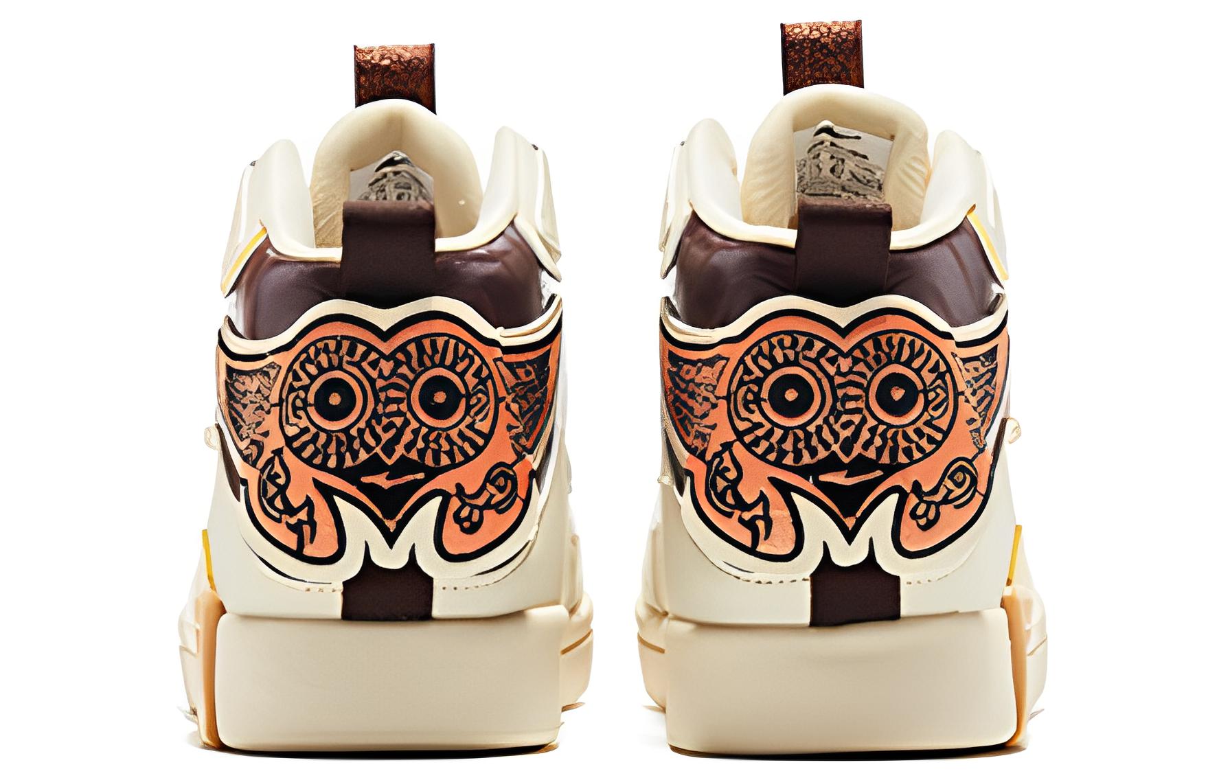 ERKE Henan Museum High Top Sneakers 'Warm Linen' 圖 4