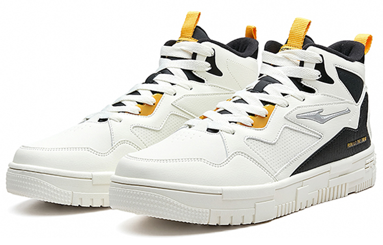 Order ERKE Kasut Tinggi Kasual 'Putih Kuning Berbulu' 51121421085-001