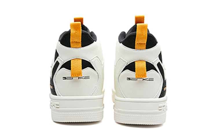 Shop ERKE Kasut Tinggi Kasual 'Putih Kuning Berbulu' 51121421085-001