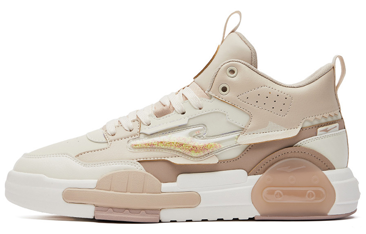 ERKE High-Top Skate Shoes 'White Mocha'