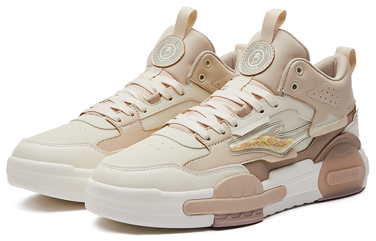 ERKE High-Top Skate Shoes 'White Mocha' 圖 2