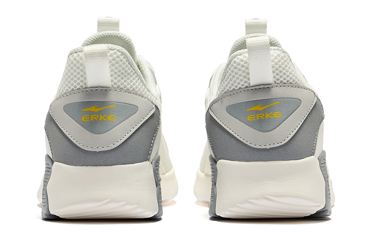 Shop 鴻星爾克 網格拼接 減震耐磨 低幫 跑步鞋 男款 白灰色