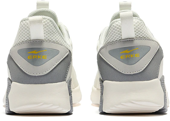 鴻星爾克 網格拼接 減震耐磨 低幫 跑步鞋 男款 白灰色 Shop 鴻星爾克 網格拼接 減震耐磨 低幫 跑步鞋 男款 白灰色