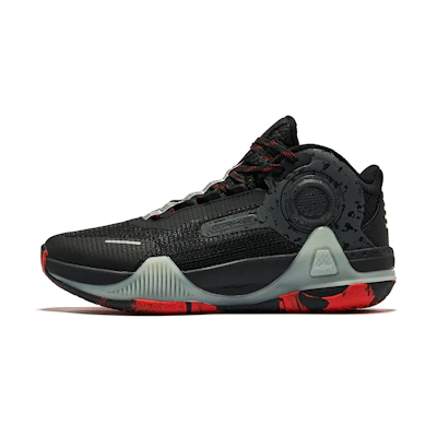 ERKE Hongxing Basketball Mid 'Black Red'