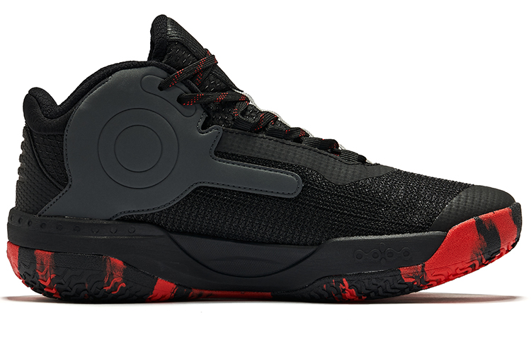 ERKE Hongxing Basketball Mid 'Black Red' 圖 2