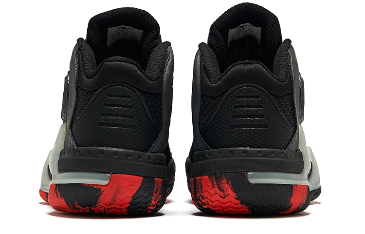 ERKE Hongxing Basketball Mid 'Black Red' 圖 4