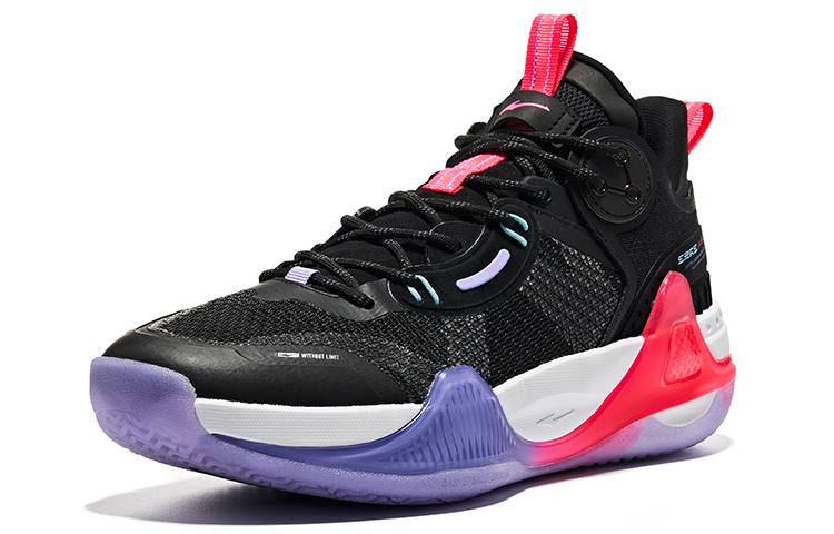 ERKE Hongxing Basketball Shoes Low 'Black Purple' 圖 3