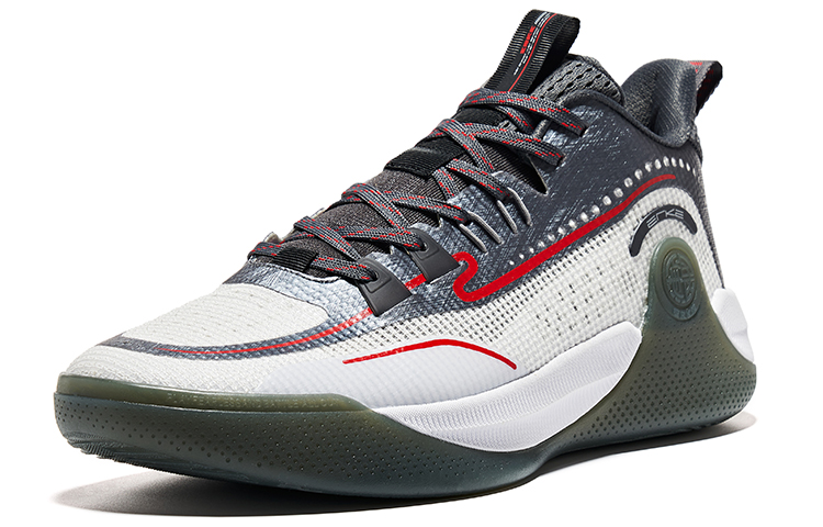 ERKE Hongxing Basketball Shoes Low 'Black White' 圖 3