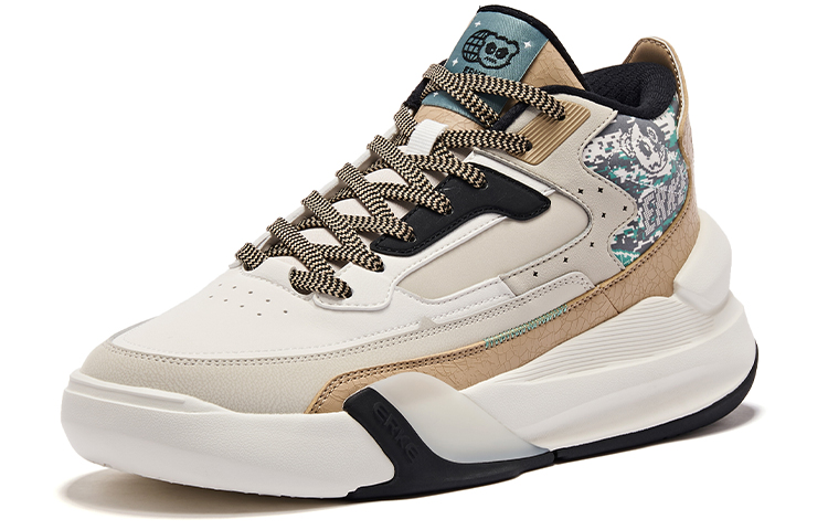 ERKE Hongxing Basketball Style Mid 'Battery Panda - Brown' 圖 3