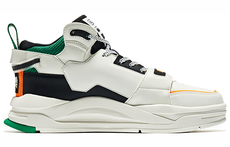 Order 鸿星尔克 白黑色板鞋 51123101001-001