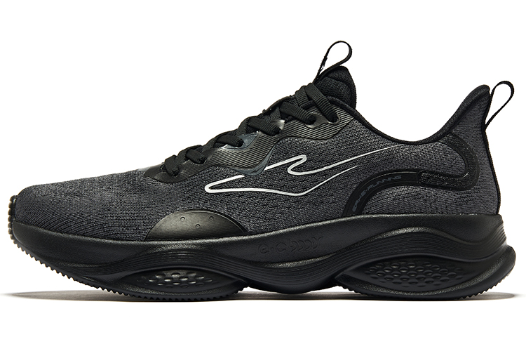 Buy 鴻星爾克 啵啵彈1.1 減震防滑耐磨透氣 低筒 跑步鞋 男款 正黑亮銀