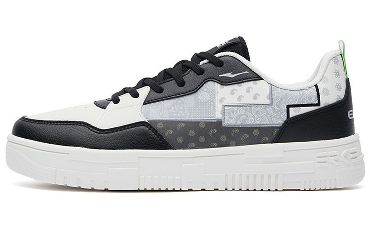 ERKE Hongxing Classic Low 'Cashew Flower Black White'