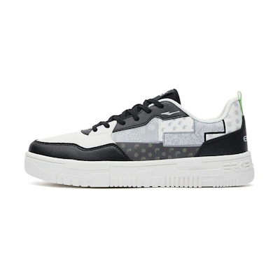 ERKE Hongxing Classic Low 'Cashew Flower Black White'