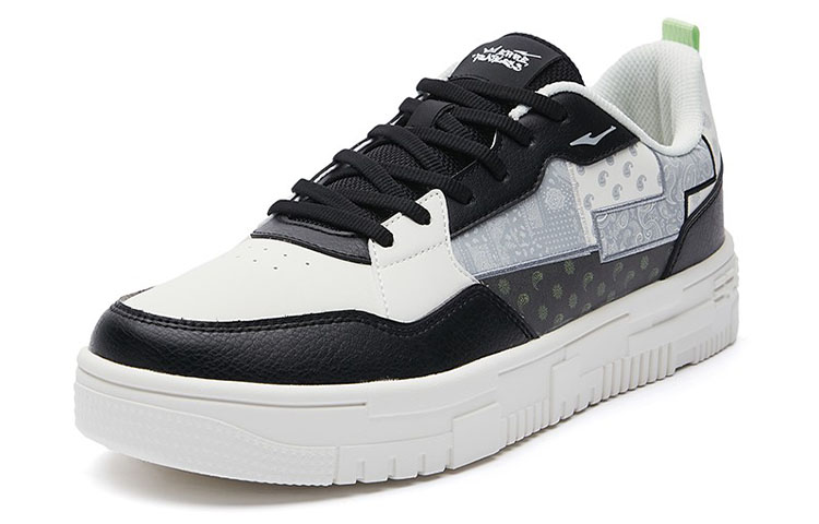 ERKE Hongxing Classic Low 'Cashew Flower Black White' 圖 2