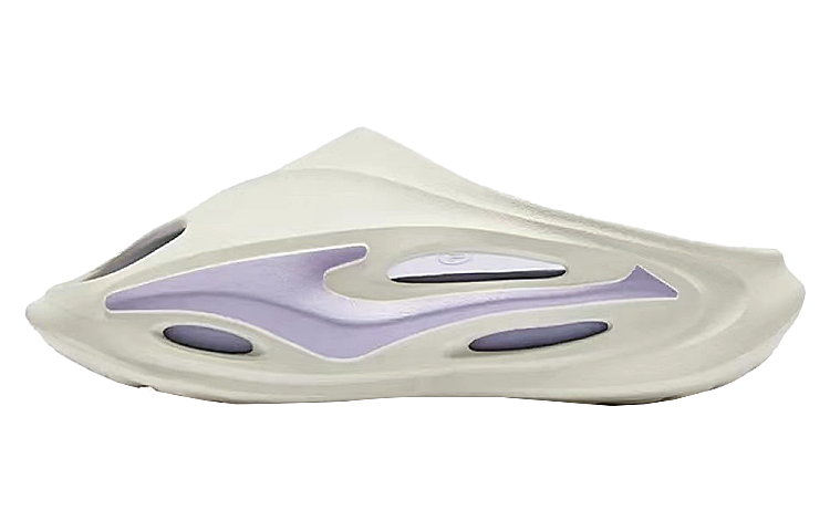 ERKE Hongxing CMFT Soft Sole Sports Slides 'Rubber Bud White/Light Lilac' 'Zhi Jing Fearless'