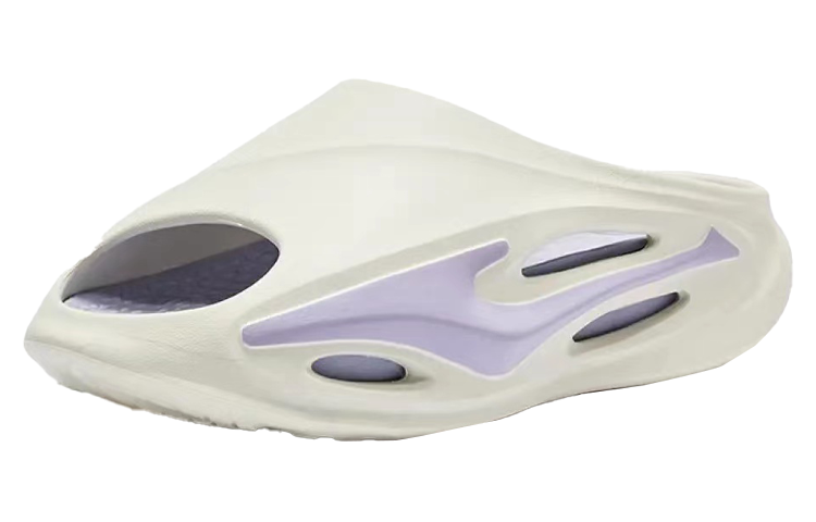 ERKE Hongxing CMFT Soft Sole Sports Slides 'Rubber Bud White/Light Lilac' 'Zhi Jing Fearless' 圖 2