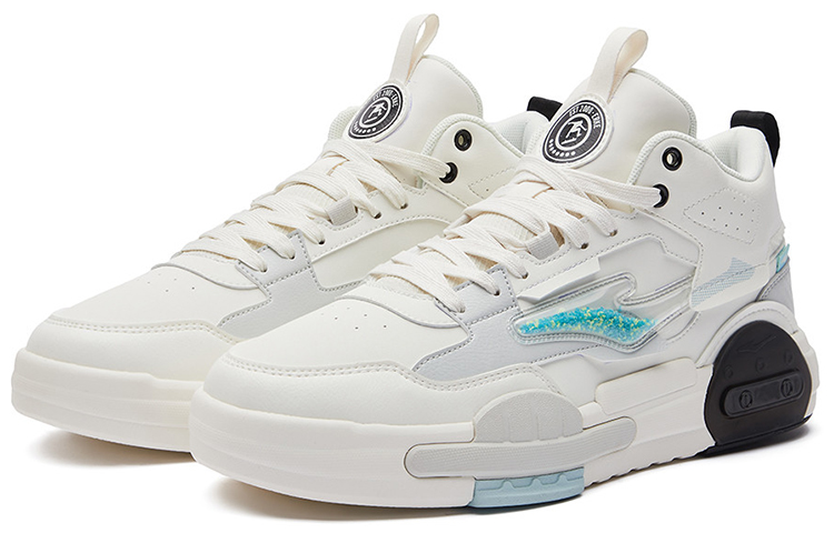 ERKE Hongxing High-Top Skate Shoe 'White Grey' 圖 2