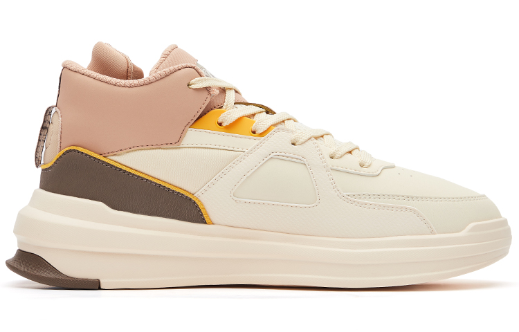 Order 鴻星爾客 電池熊貓 厚底休閒拼接 高筒 板鞋 男款 羽毛白麋鹿棕