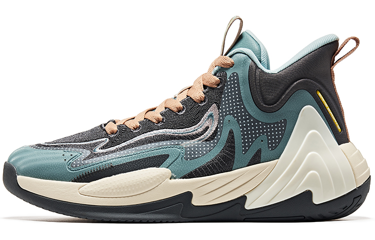 ERKE Hongxing Mid Top Basketball Shoes 'Grey Green' 11122304287-107