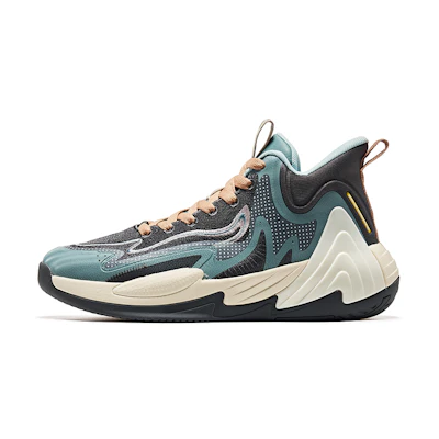 ERKE Hongxing Mid Top Basketball Shoes 'Grey Green'