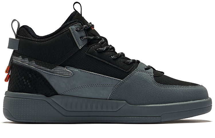 ERKE Hongxing Mid-Top Sneakers 'Solid Black Deep Cool Grey' 圖 2