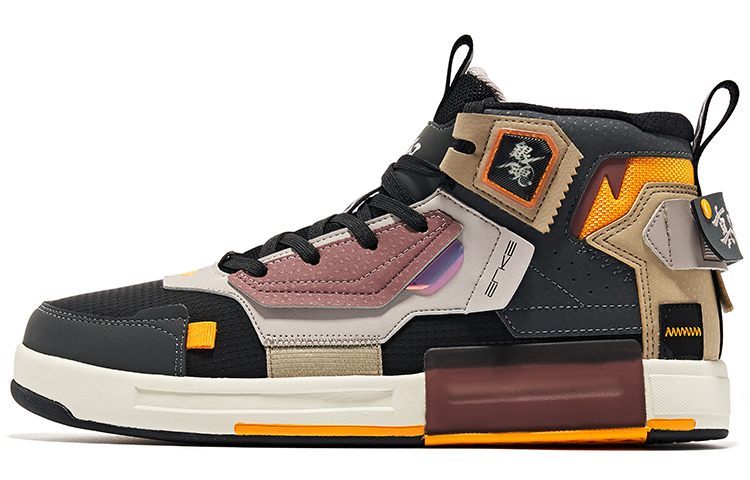 ERKE Hongxing Qi Dan 'Silver Spirit High-Top Black Grey'