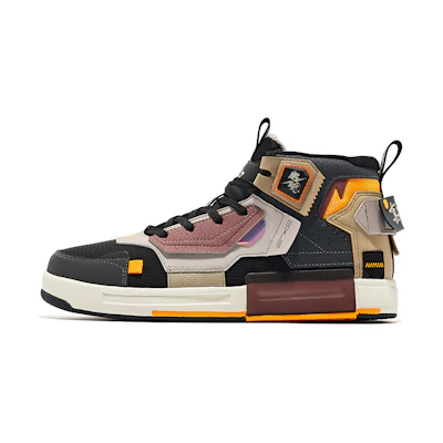ERKE Hongxing Qi Dan 'Silver Spirit High-Top Black Grey'