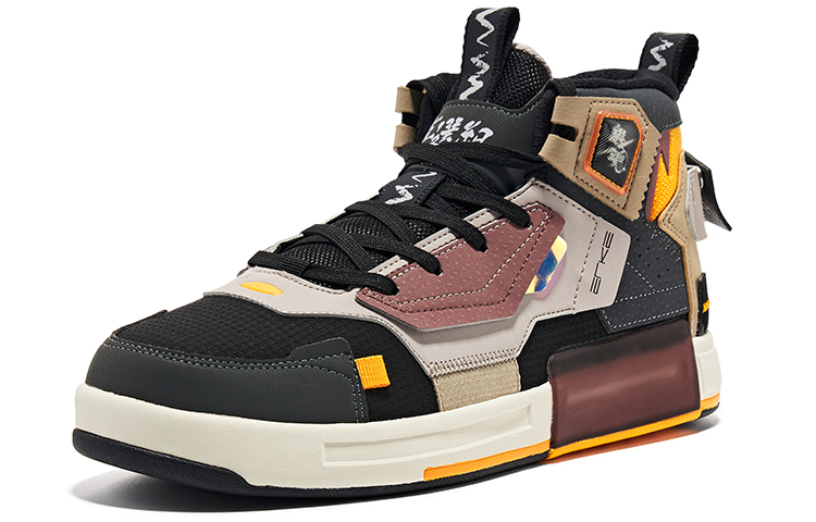 ERKE Hongxing Qi Dan 'Silver Spirit High-Top Black Grey' 圖 3