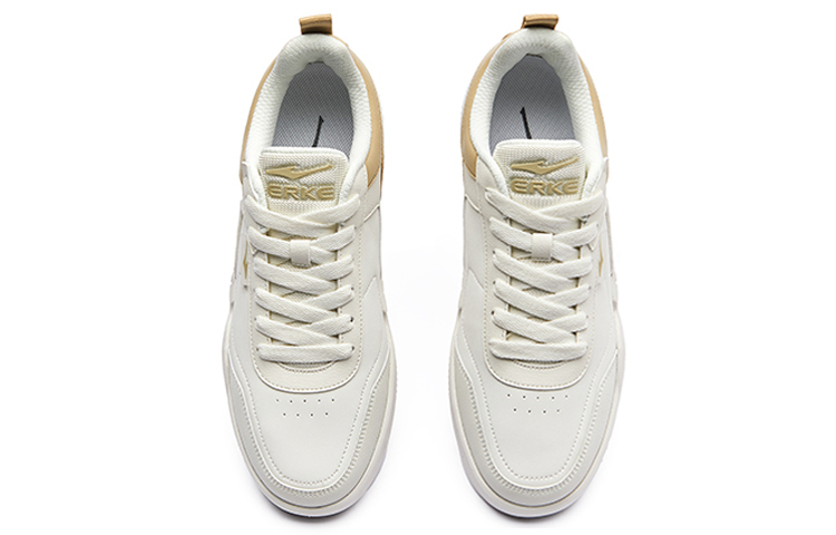 Lookbook 鸿星尔克 复古休闲低帮 '白棕' 51122101057-004