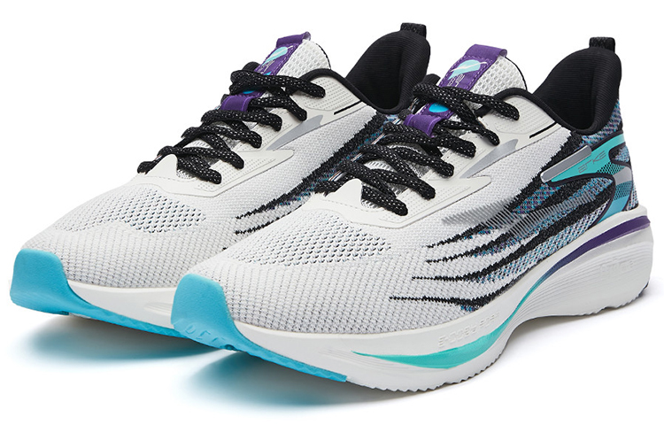 ERKE Hongxing Running Shoes Low 'White Purple' 圖 2