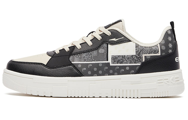 ERKE Hongxing Skate Low 'Cashew Flower Black White'