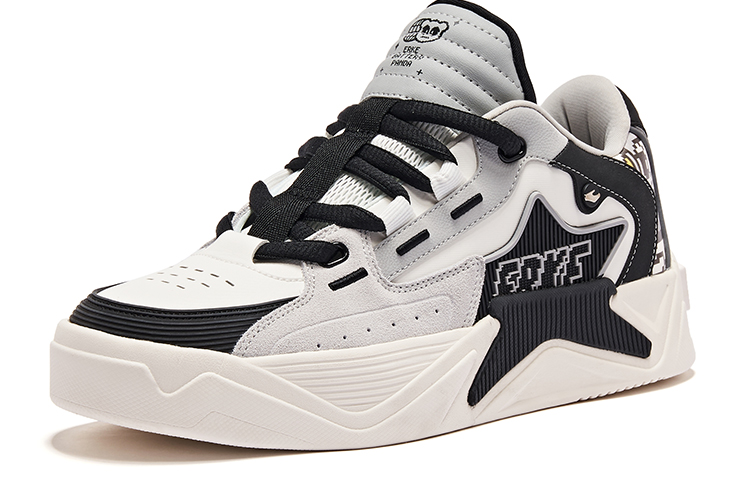 Shop ERKE Hongxing Skate Low 'Putih Hitam' 51123301094-004