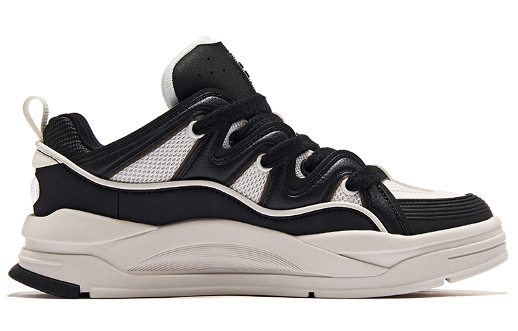 Order 鸿星尔克 滑板鞋 低帮 '白黑' 51123301224-004