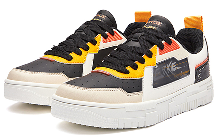 Order 鸿星尔克 黑黄融合滑板鞋 51121301160-005